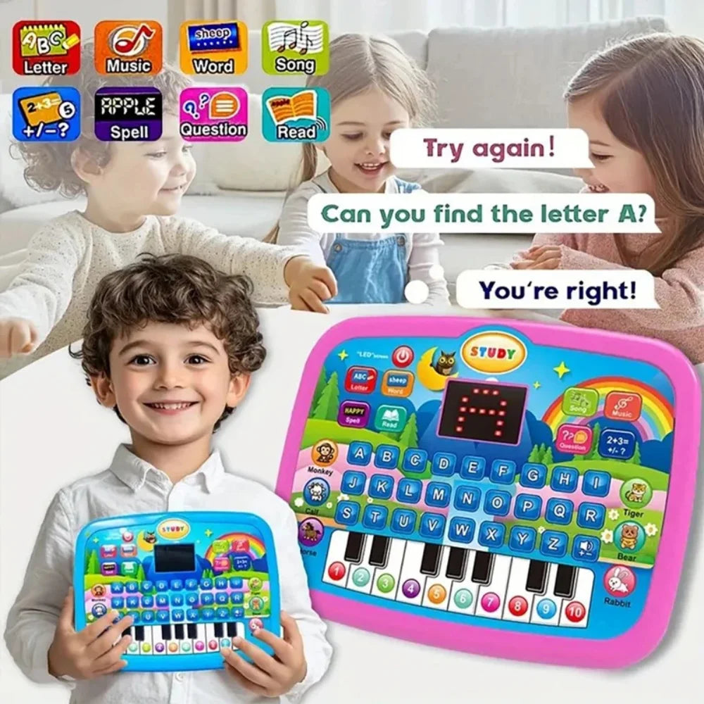 Kids LED Learning Tablet with Keyboard