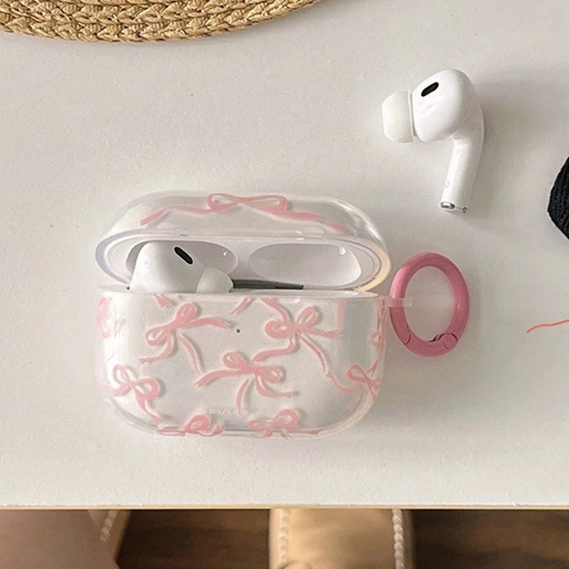 Cute Bow AirPods Case with Keyring