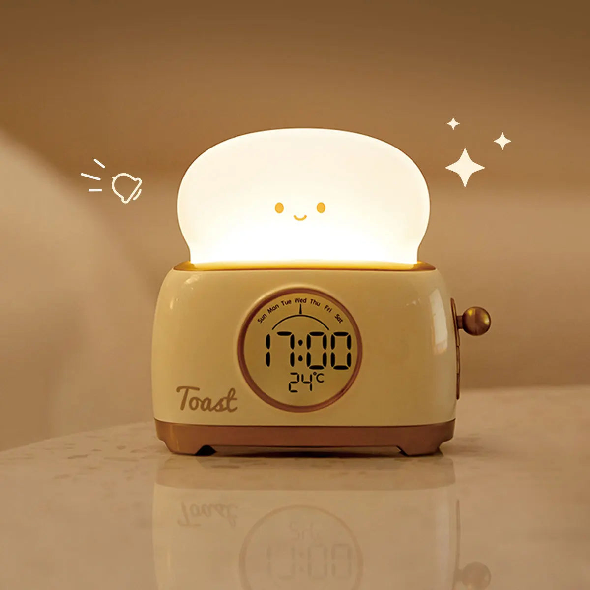 GlowClock Bedside Night Lamp