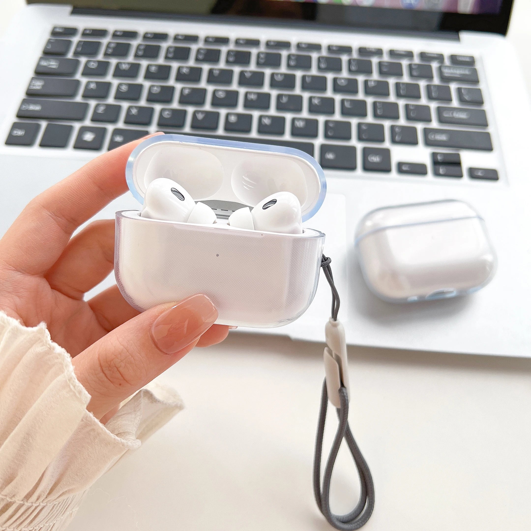 Transparent AirPods Case W/ Lanyard