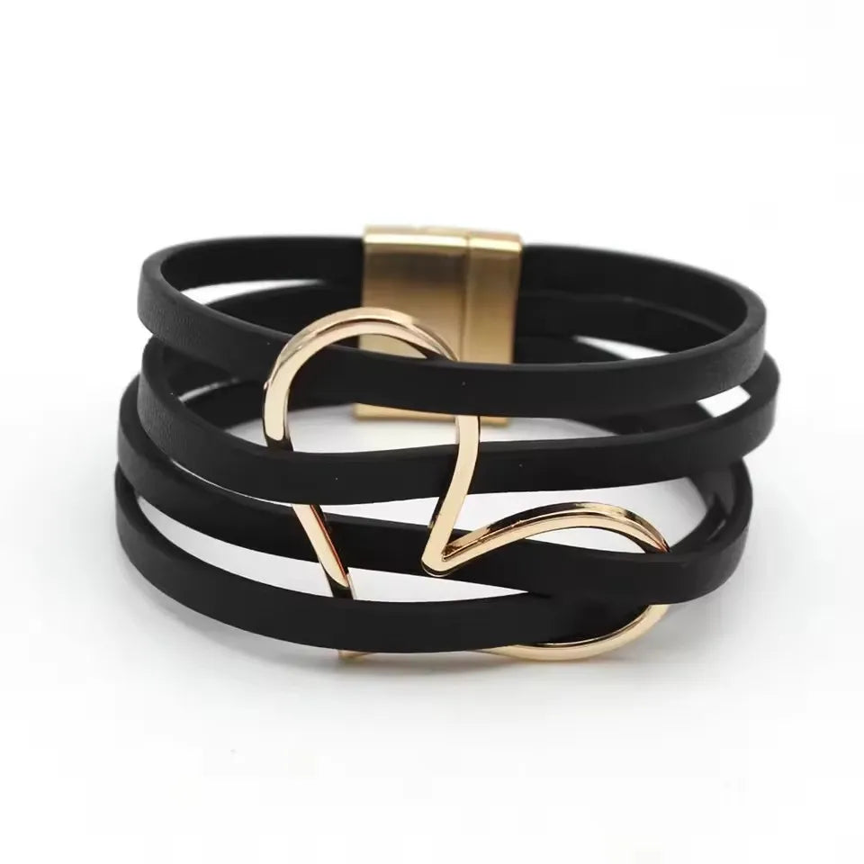 LuxeWrap Leather Bracelet