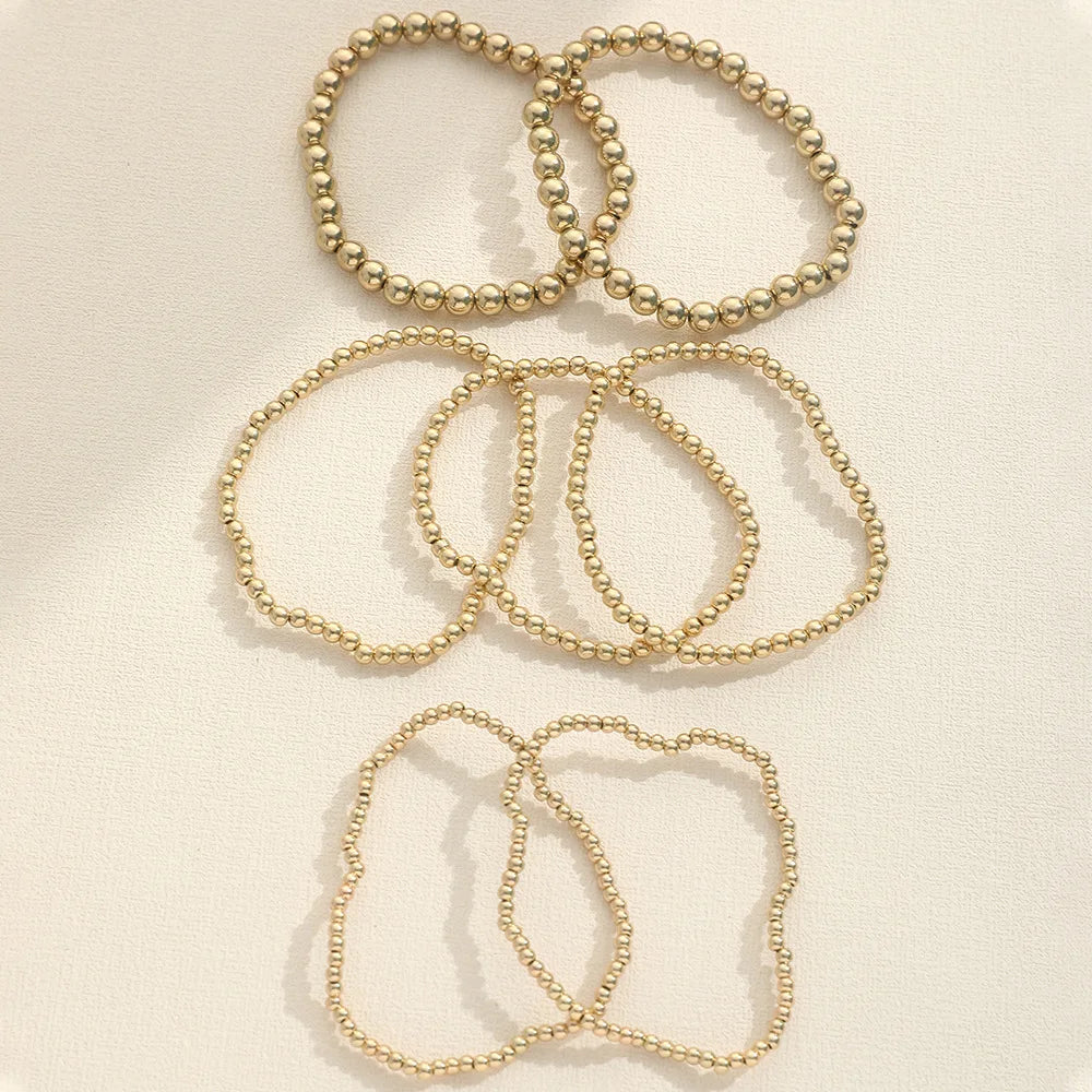 GoldenGlow Bead Bracelet