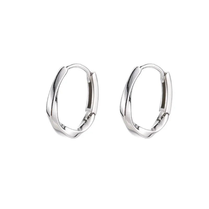 Luna Sterling Round Hoops