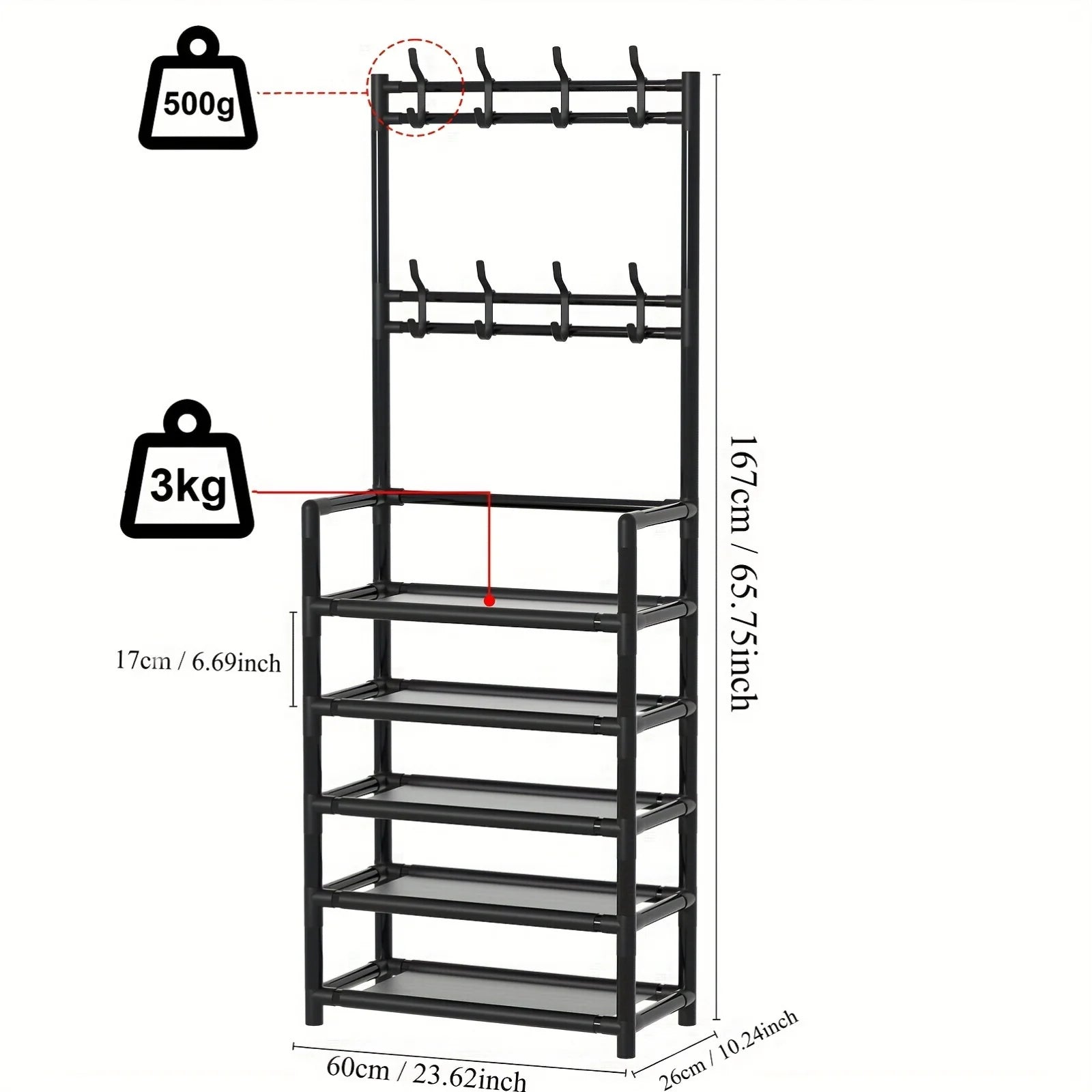 UrbanTier 5-Tier Shoe Rack