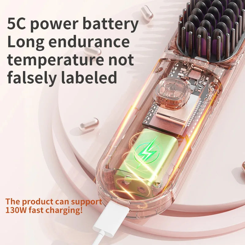 Cordless Hair Straightener Brush