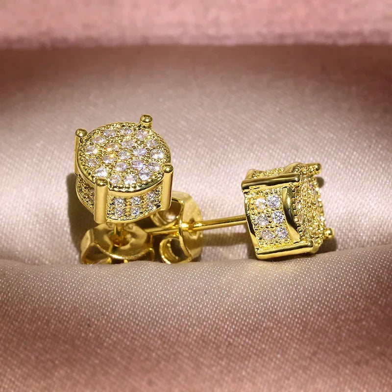 Véra Minimalist Gold & Diamond Earrings