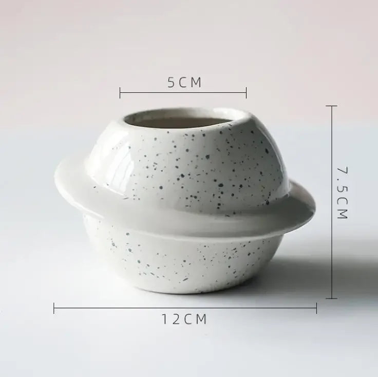 PlanetGlow Ceramic Succulent Pot