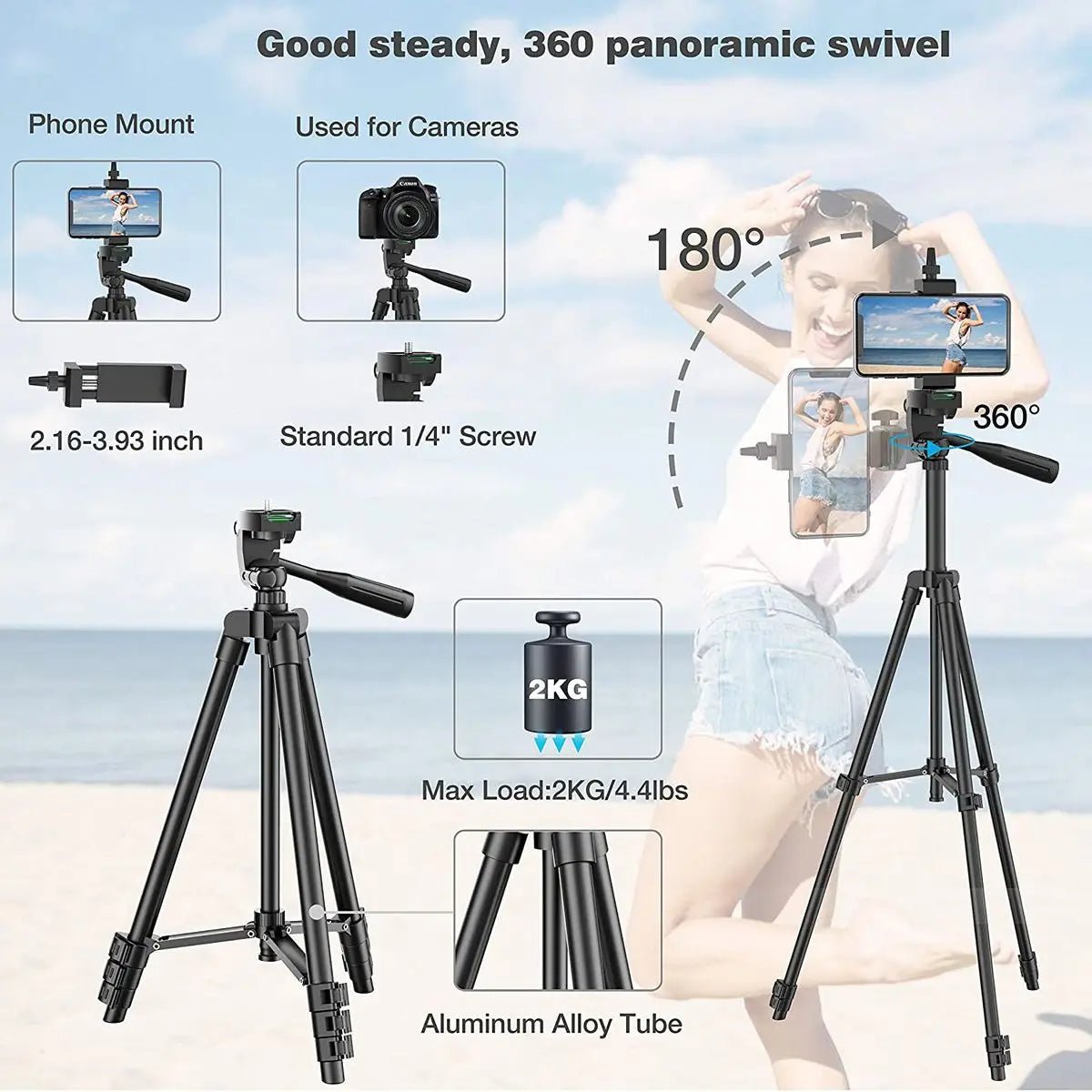 Compact Phone Recording Tripod
