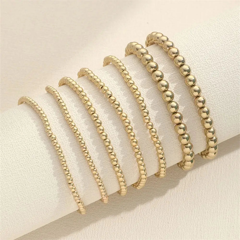 GoldenGlow Bead Bracelet