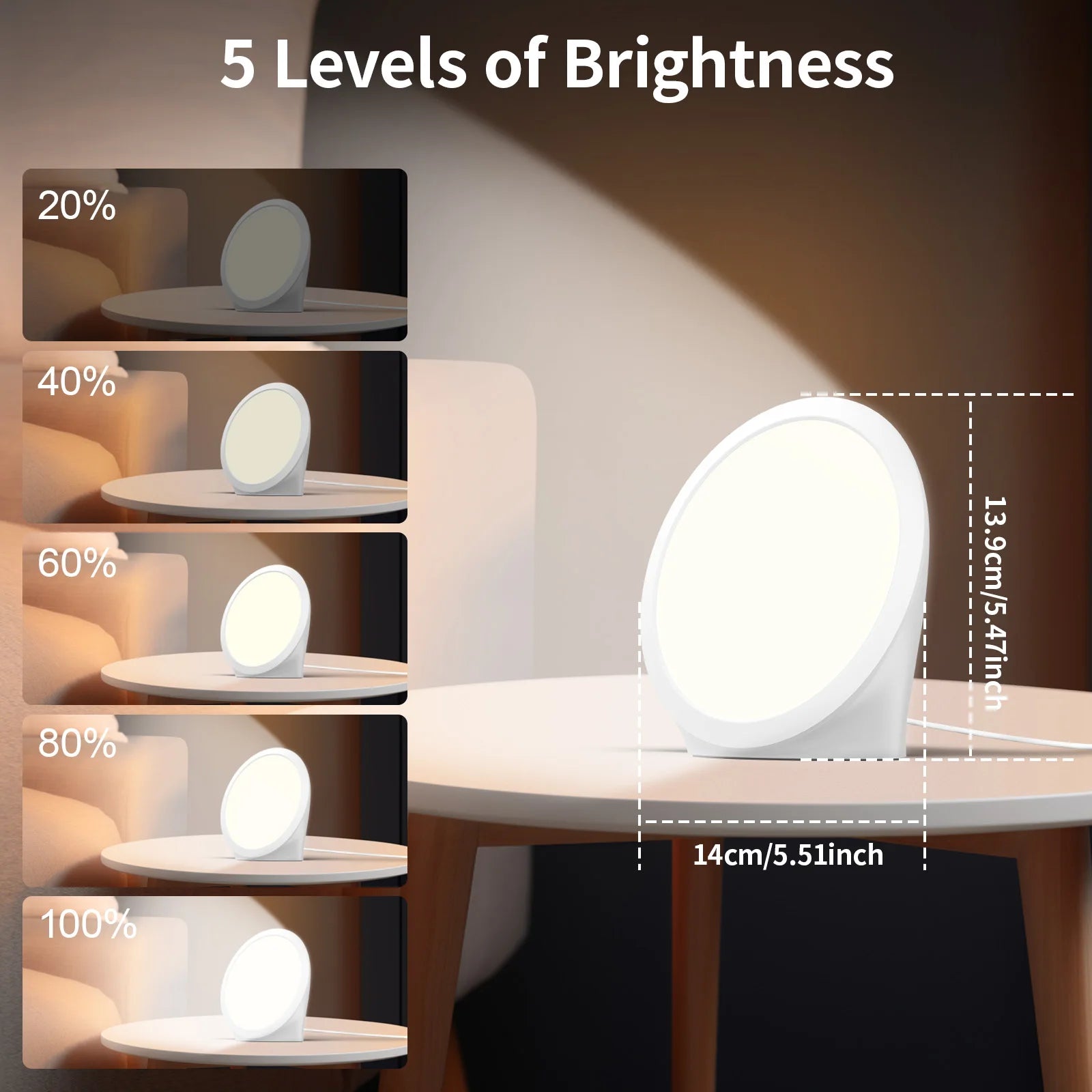 Adjustable Brightness Daylight Lamp for Study & Focus