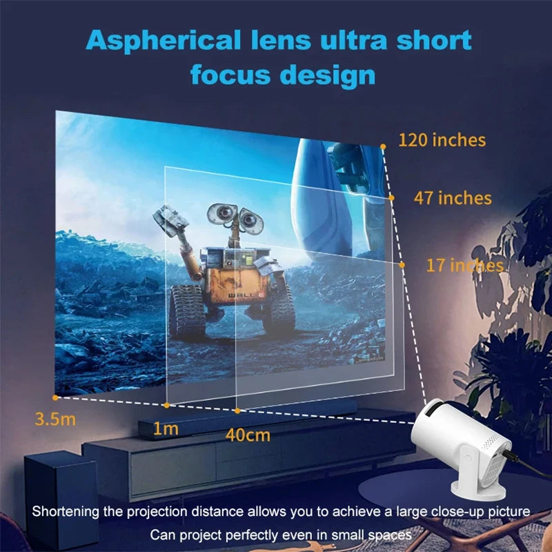 Mini Smart Home Theater Projector with Bluetooth