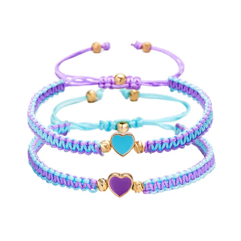 Matching Heart Bead Bracelets