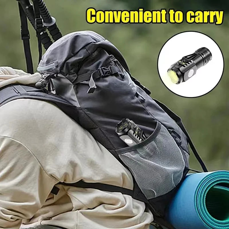 Zoomable Torch with Clip for Camping & Hiking