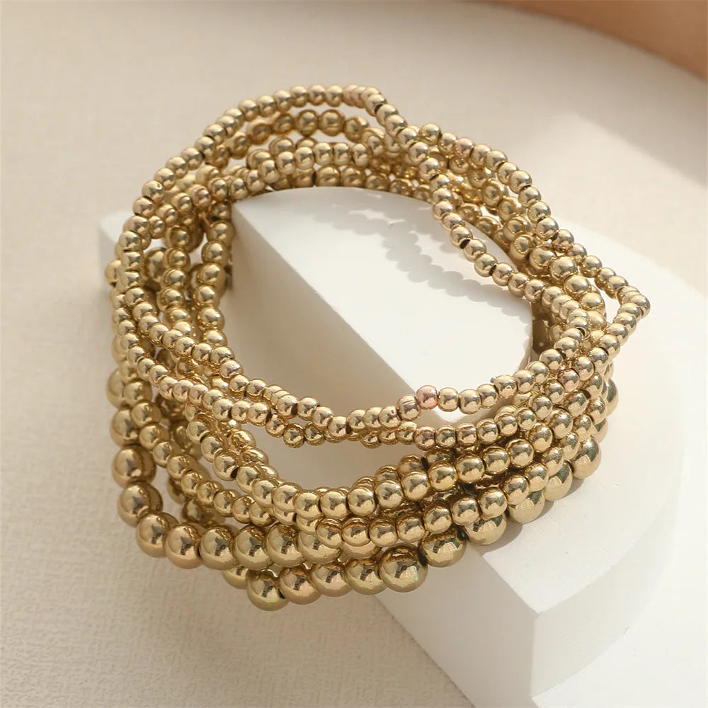 GoldenGlow Bead Bracelet
