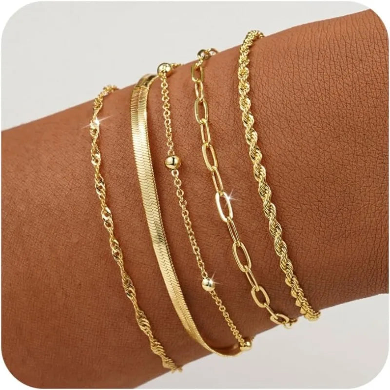 LumiFine Gold Bracelet Set