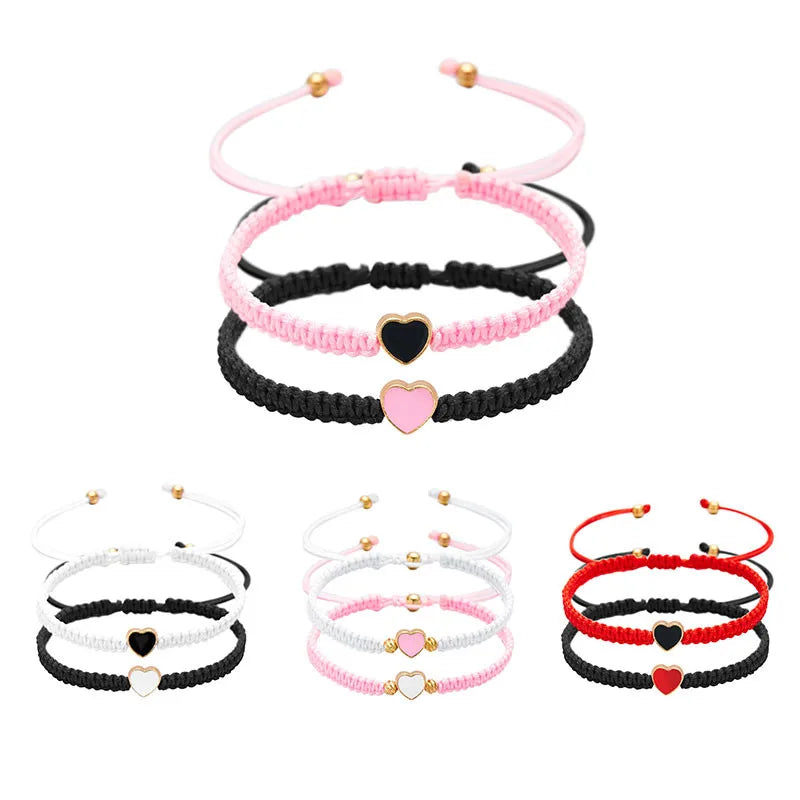 Matching Heart Bead Bracelets