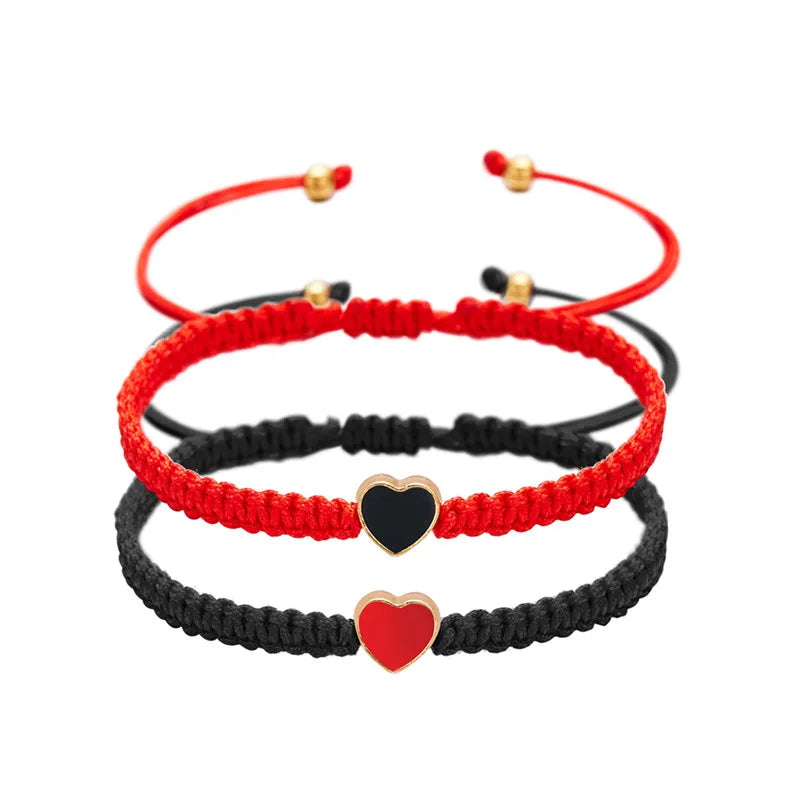 Matching Heart Bead Bracelets