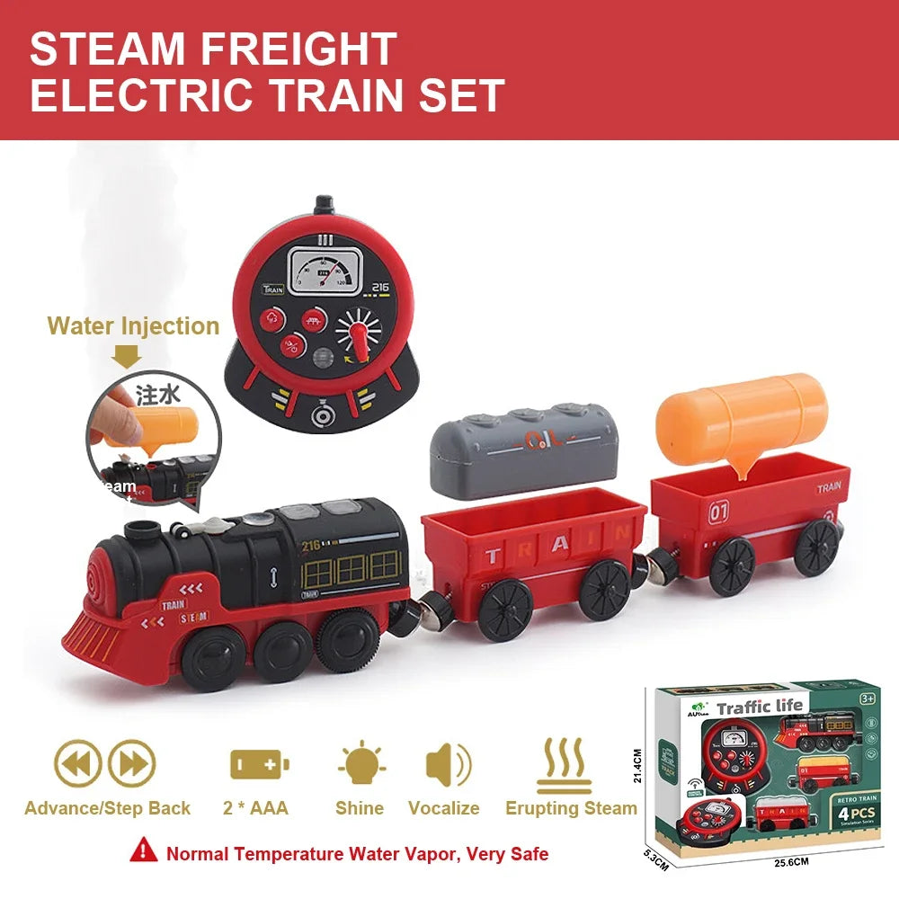 Remote Control Electric Train for Wooden Tracks