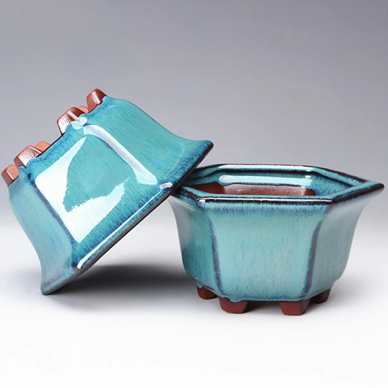 BlueGlow Ceramic Garden Planter