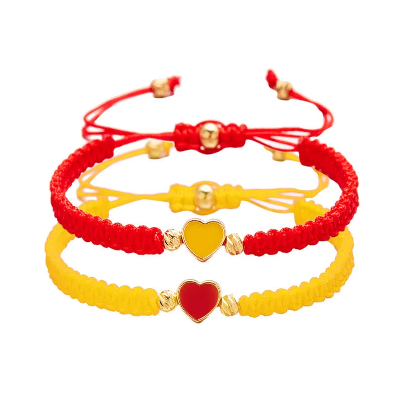 Matching Heart Bead Bracelets