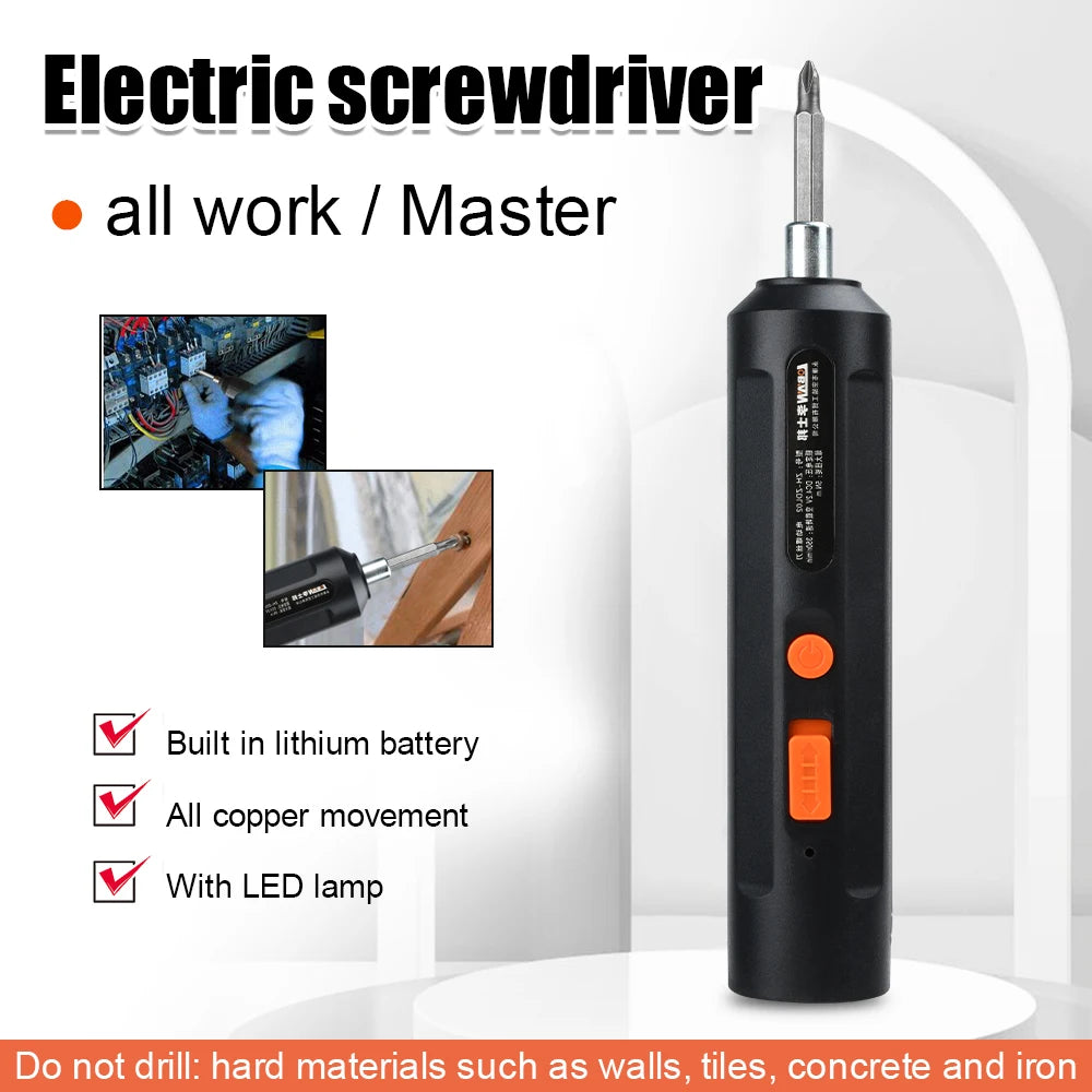 USB-Rechargeable Mini Electric Screwdriver