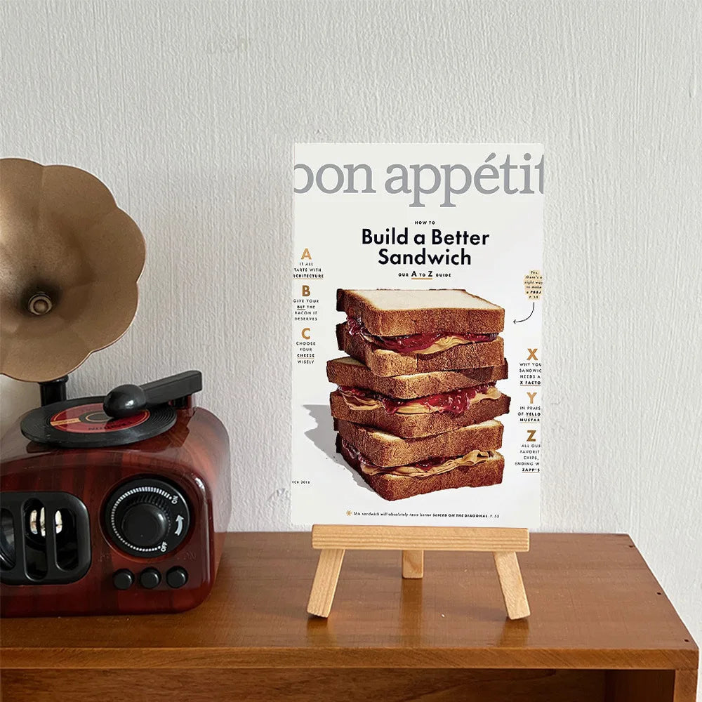 Retro Food Wall Postcards