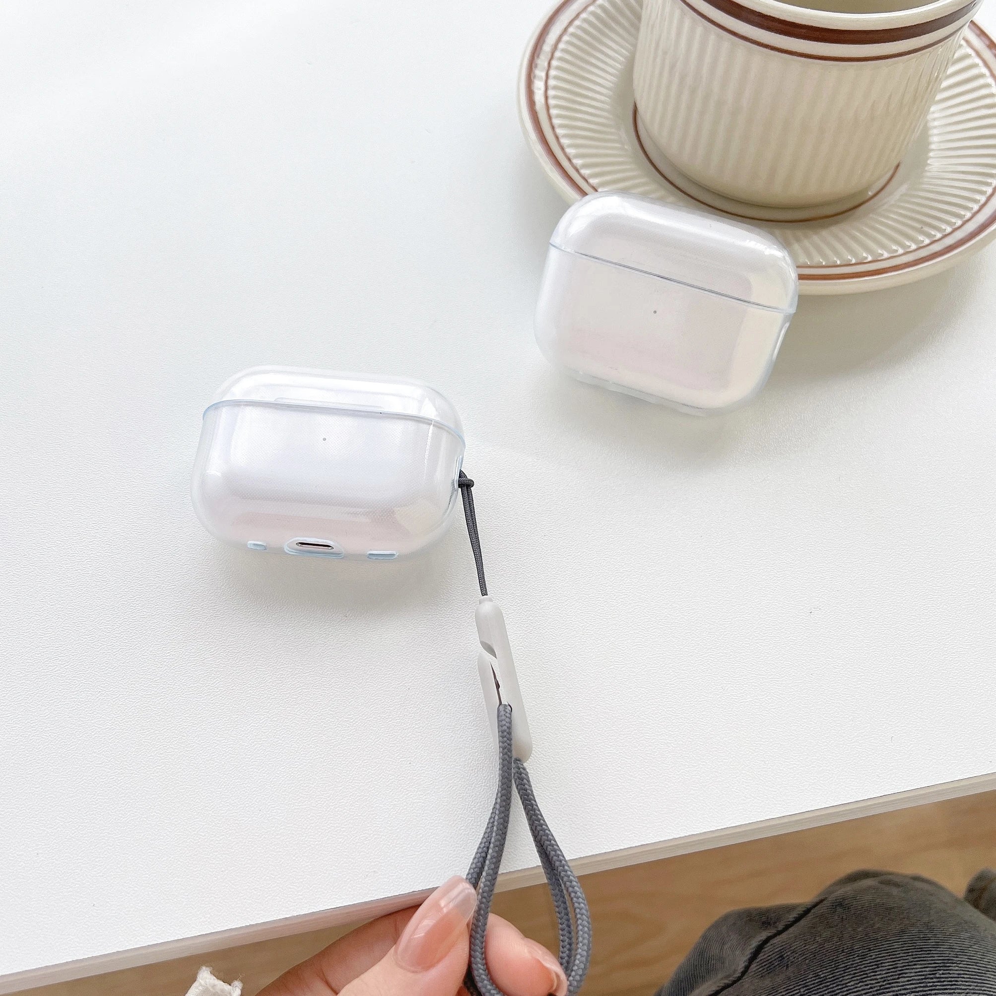 Transparent AirPods Case W/ Lanyard