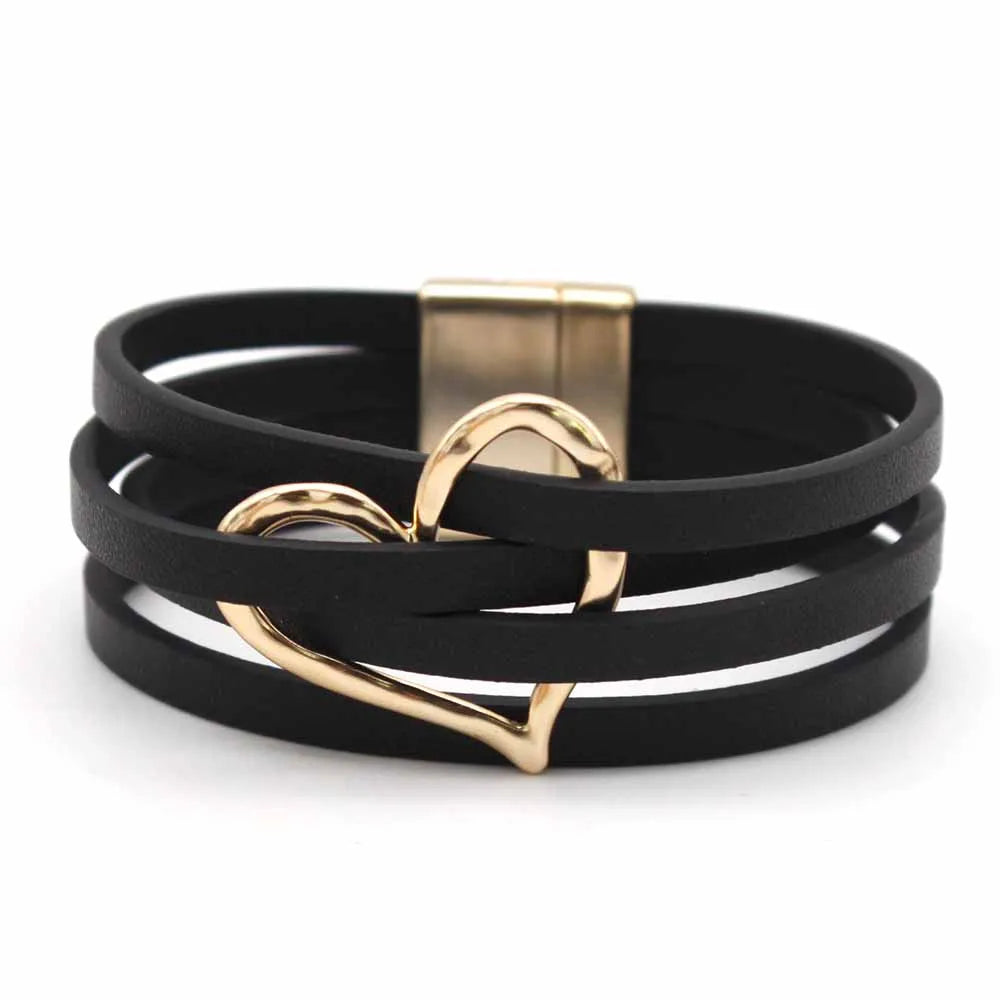LuxeWrap Leather Bracelet