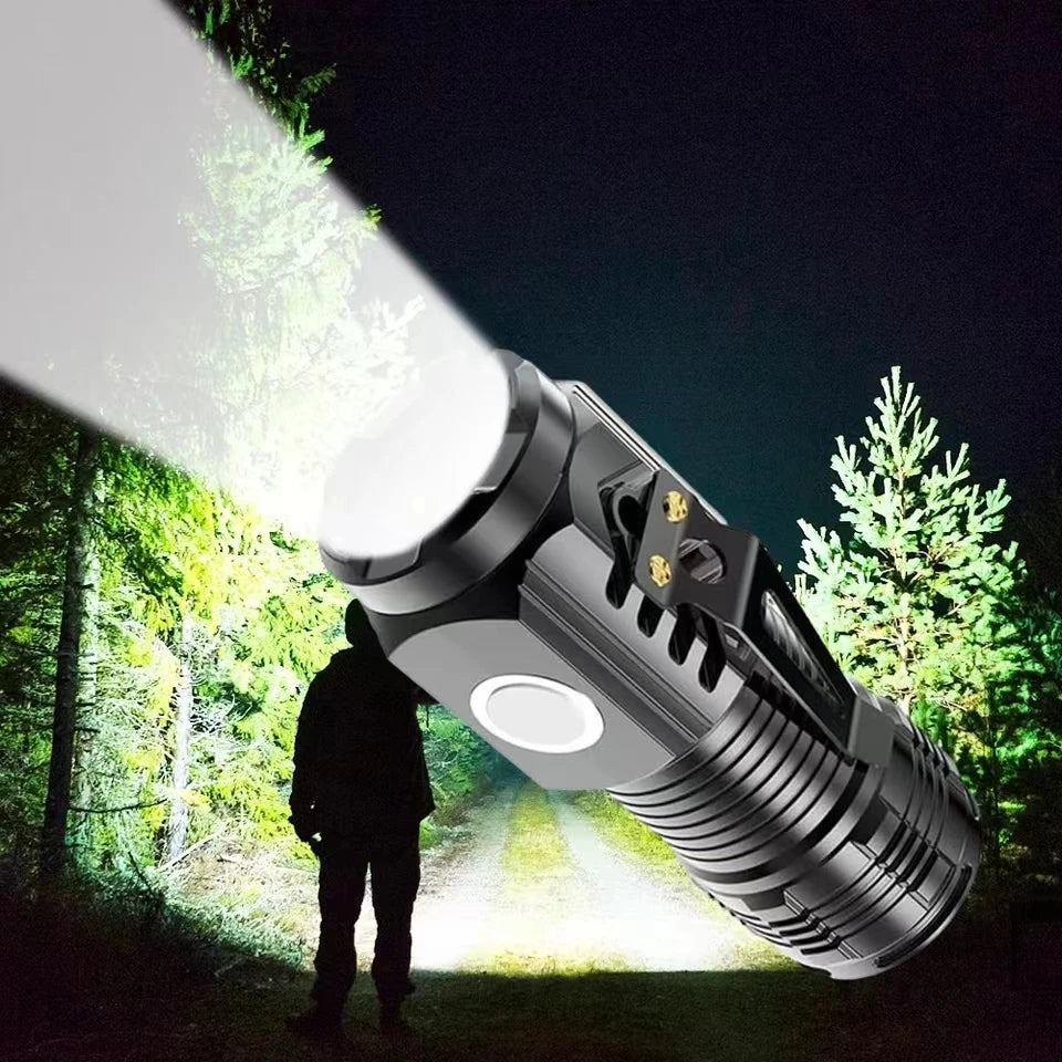 Zoomable Torch with Clip for Camping & Hiking