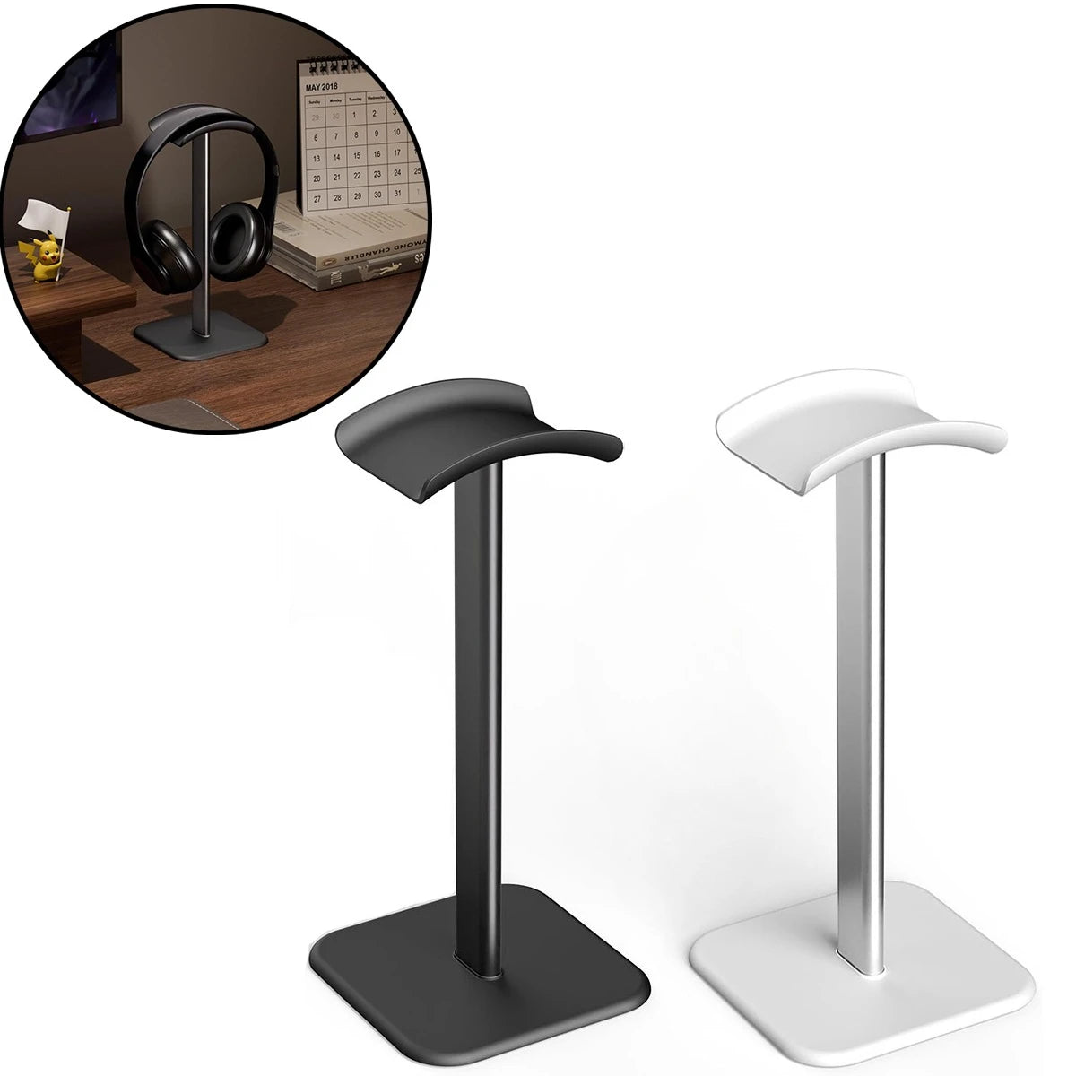 Headphone Stand – Soft-Touch Arm & Solid ABS Base