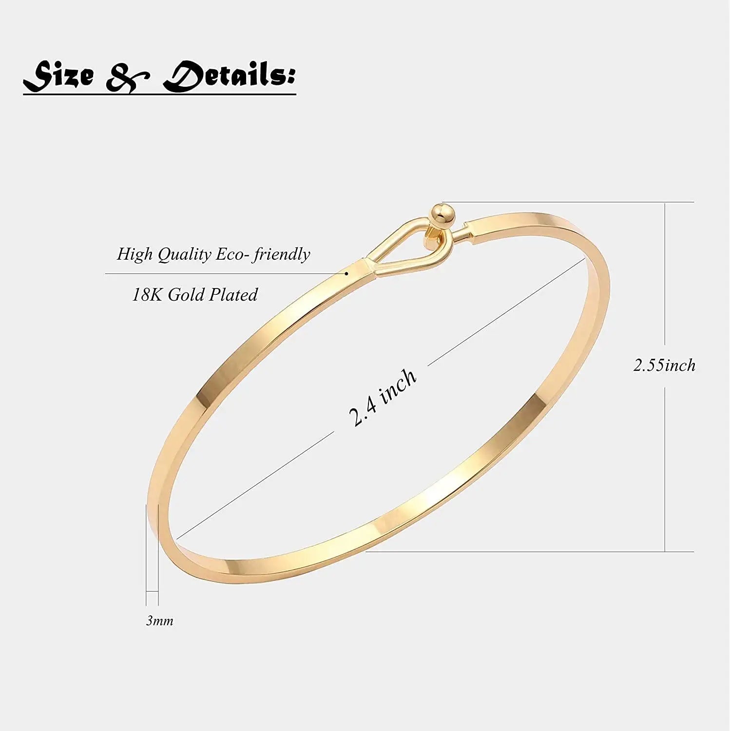PureLine Minimalist Hook Bangle