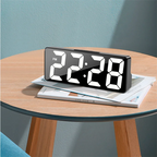 MirrorGlow LED Alarm Clock