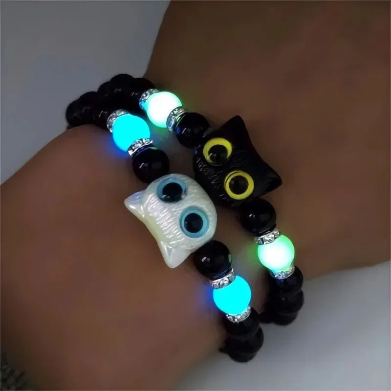 Glowing Cat Couple's Bracelet