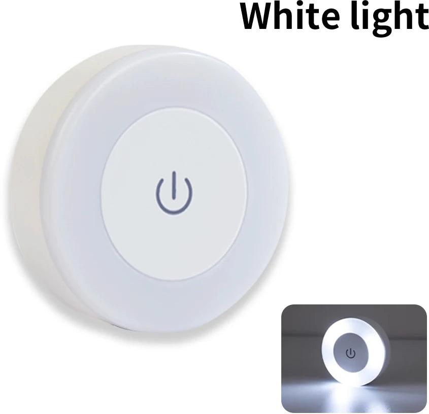 Round Night Light with a Dimmable Touch Switch