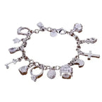 Thirteen Charms Silver Bracelet