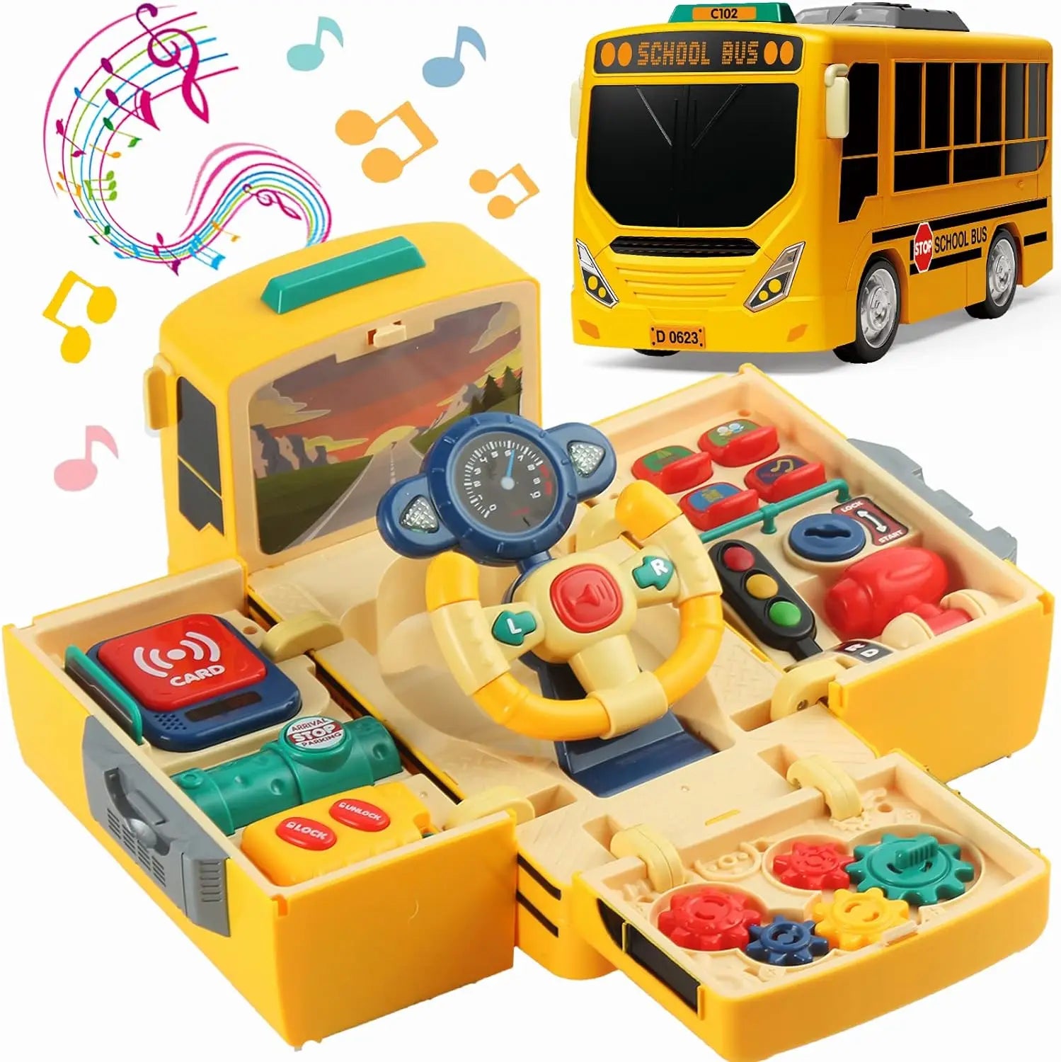 SmartDrive School Bus Steering Wheel Toy