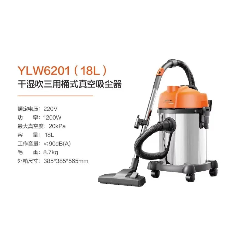 HeavyDuty 18L Stainless Steel Wet & Dry Vacuum