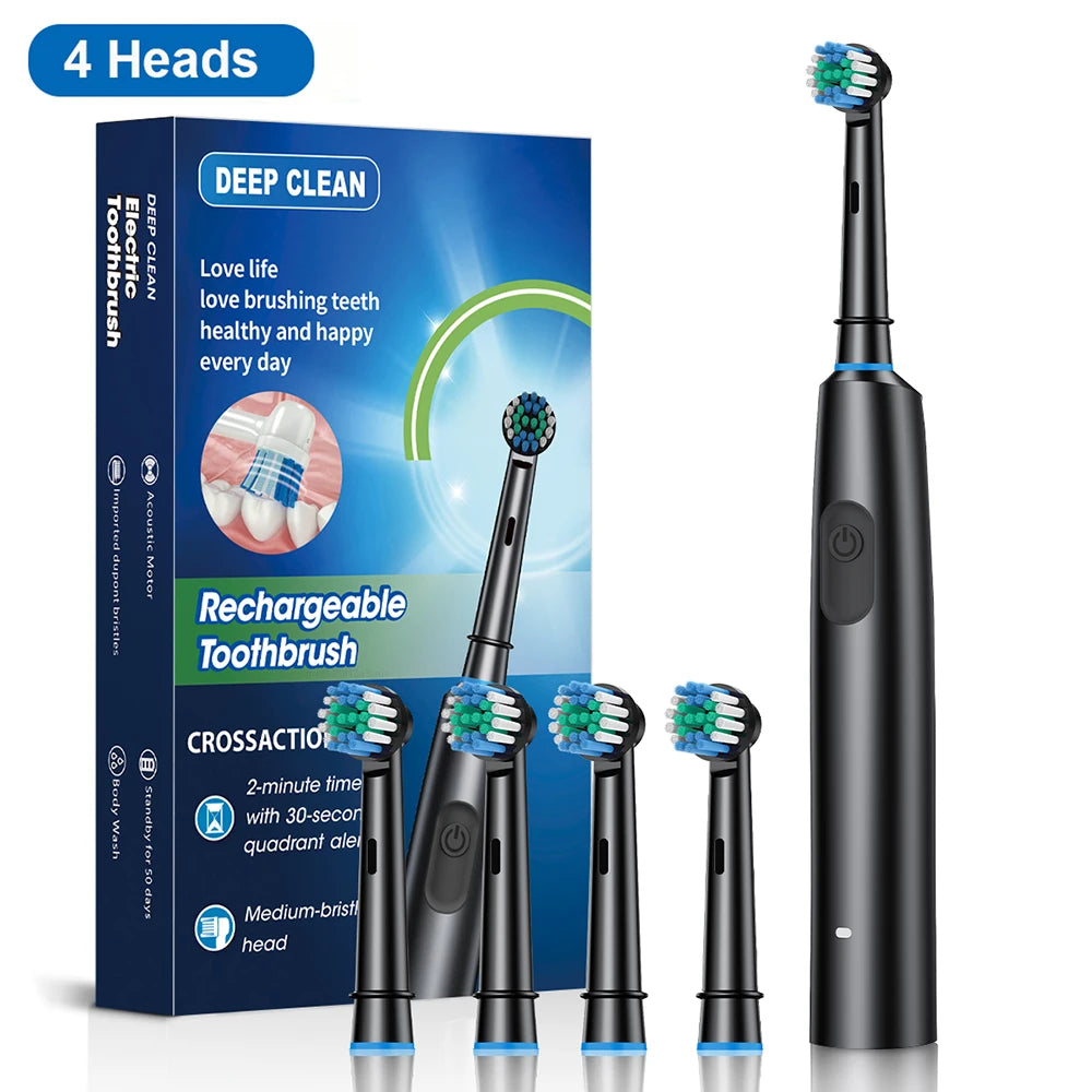 Electric Toothbrush Rotary Rechargeable for Adults