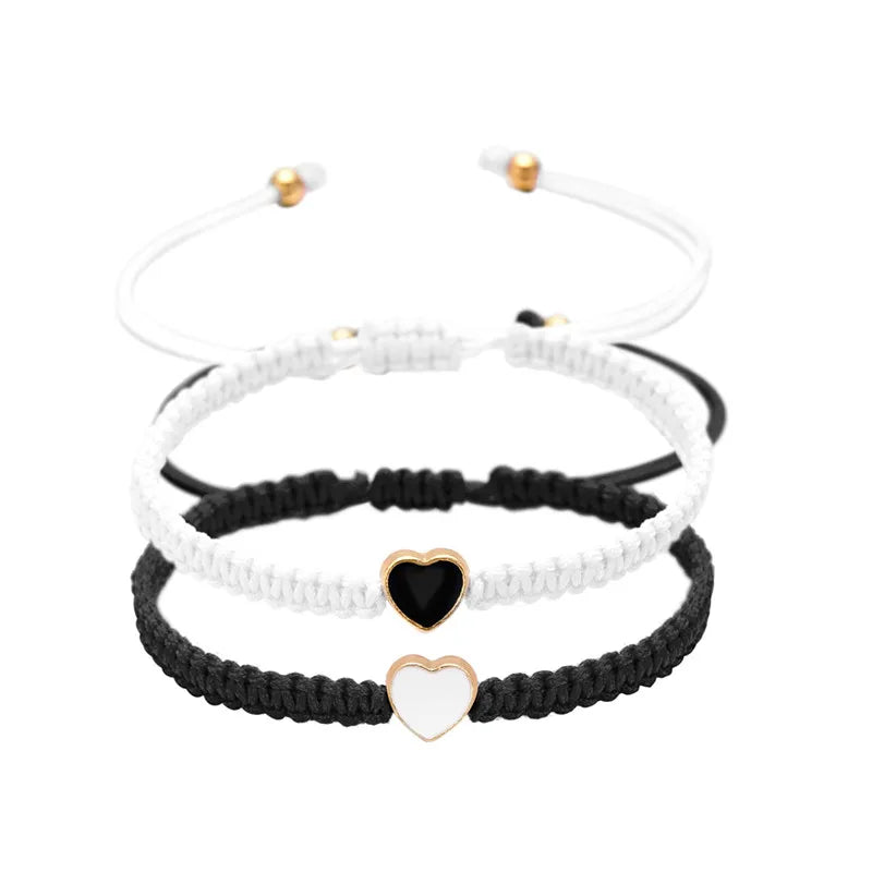 Matching Heart Bead Bracelets
