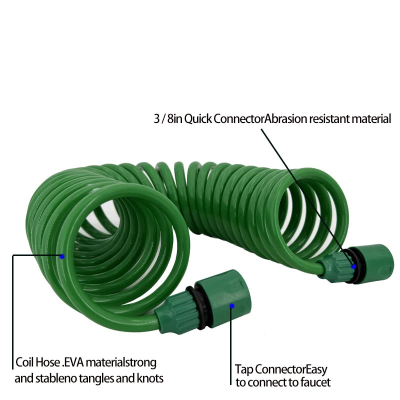 SpringEase™ Durable Garden Hose with Nozzle