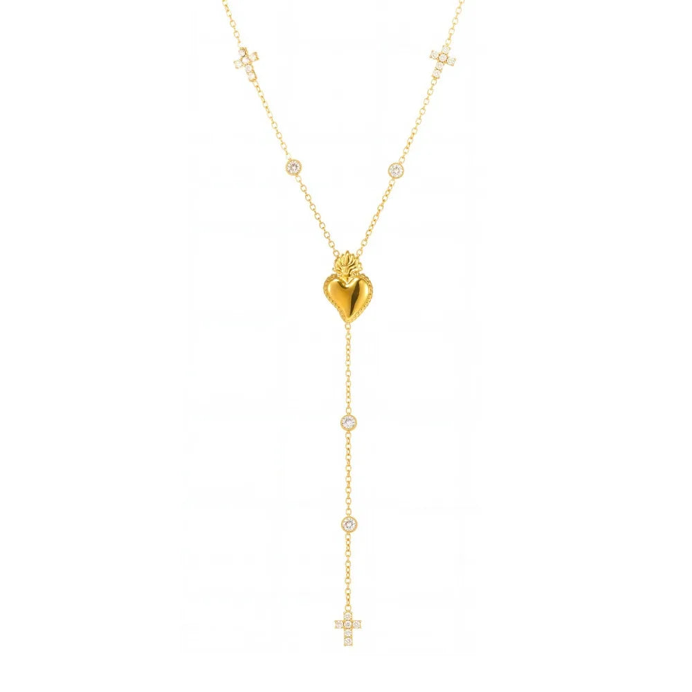 RadiantFaith Cross Tassel Necklace