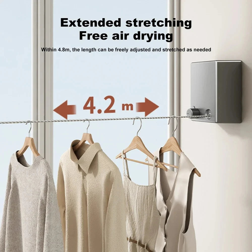 Stainless Steel Pull-Out Retractable Clothesline
