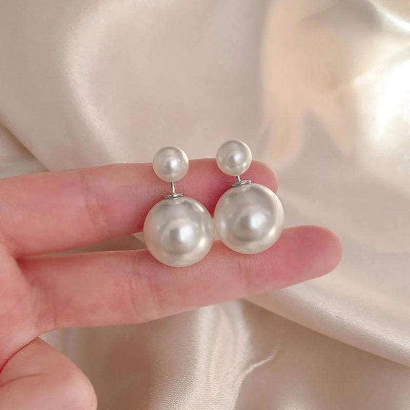 Luna Two-Sided Pearl Studs