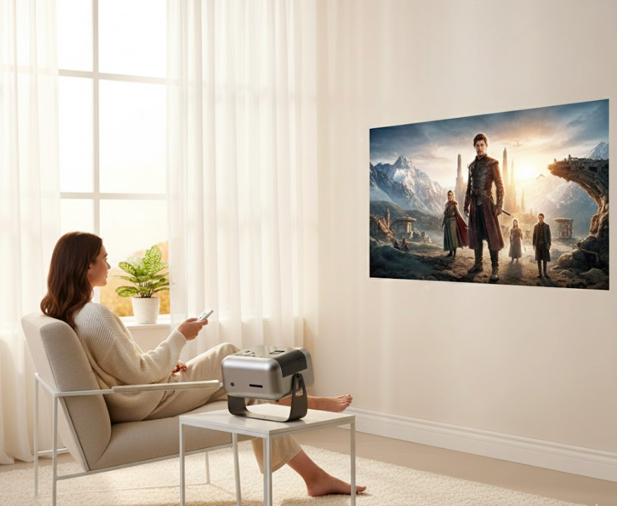 XBJ Compact 4K Home & Outdoor Projector