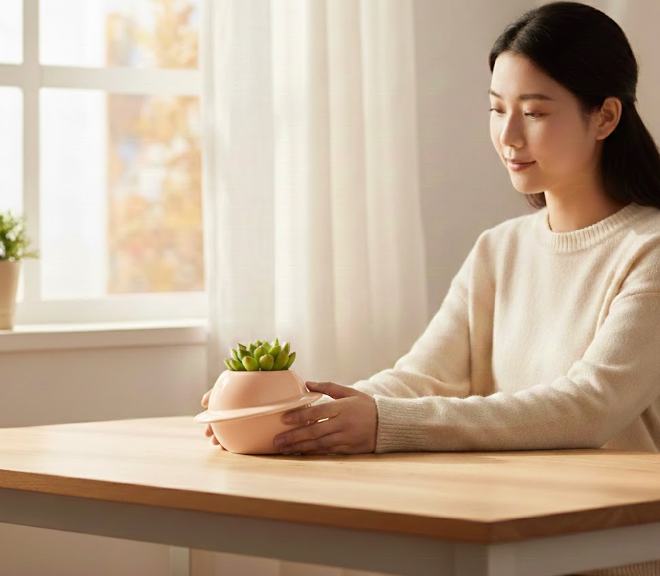 PlanetGlow Ceramic Succulent Pot