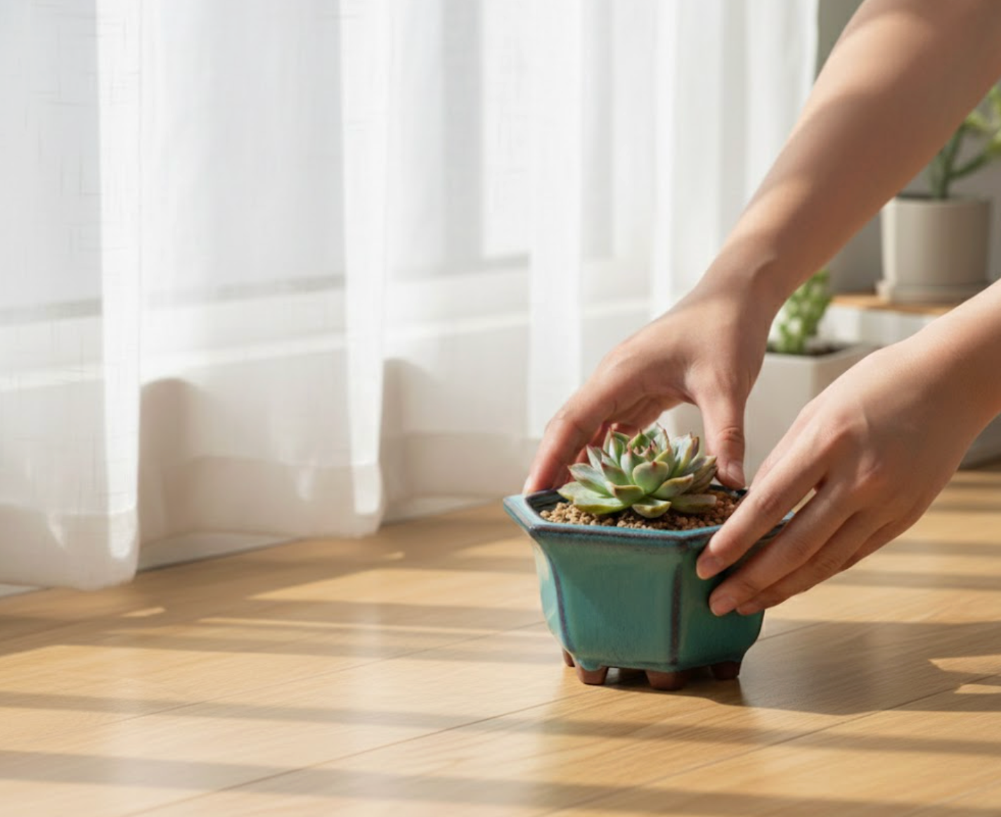 BlueGlow Ceramic Garden Planter