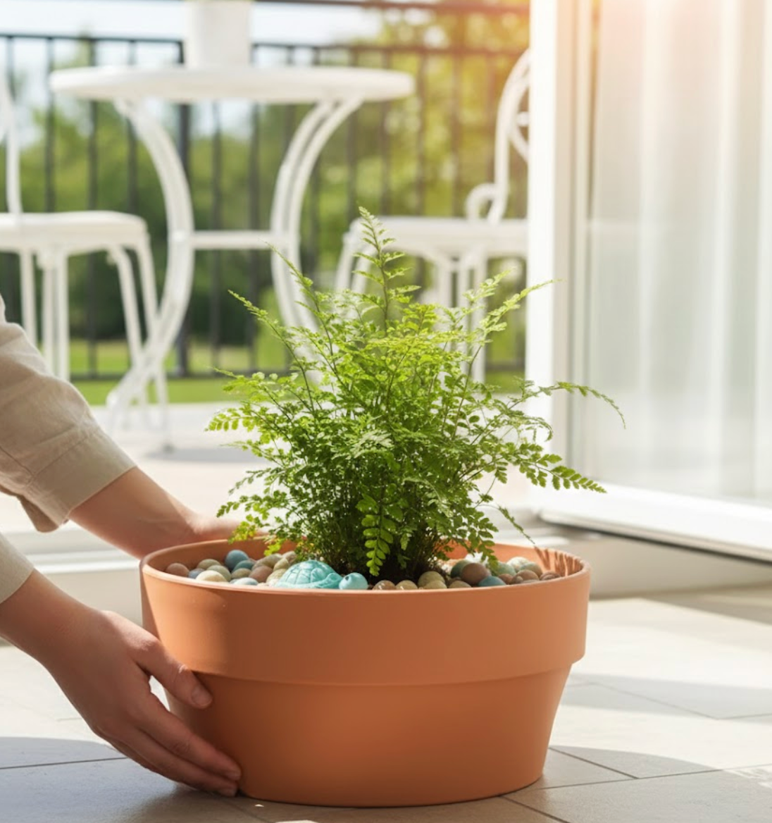 Classic Terracotta-Style Floor Planter