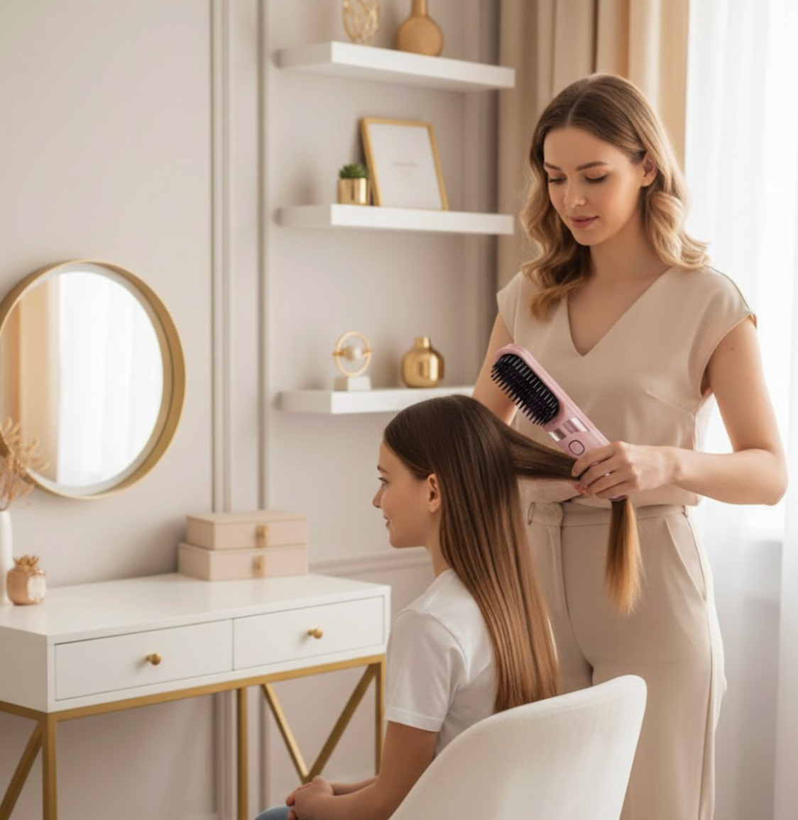 Cordless Hair Straightener Brush