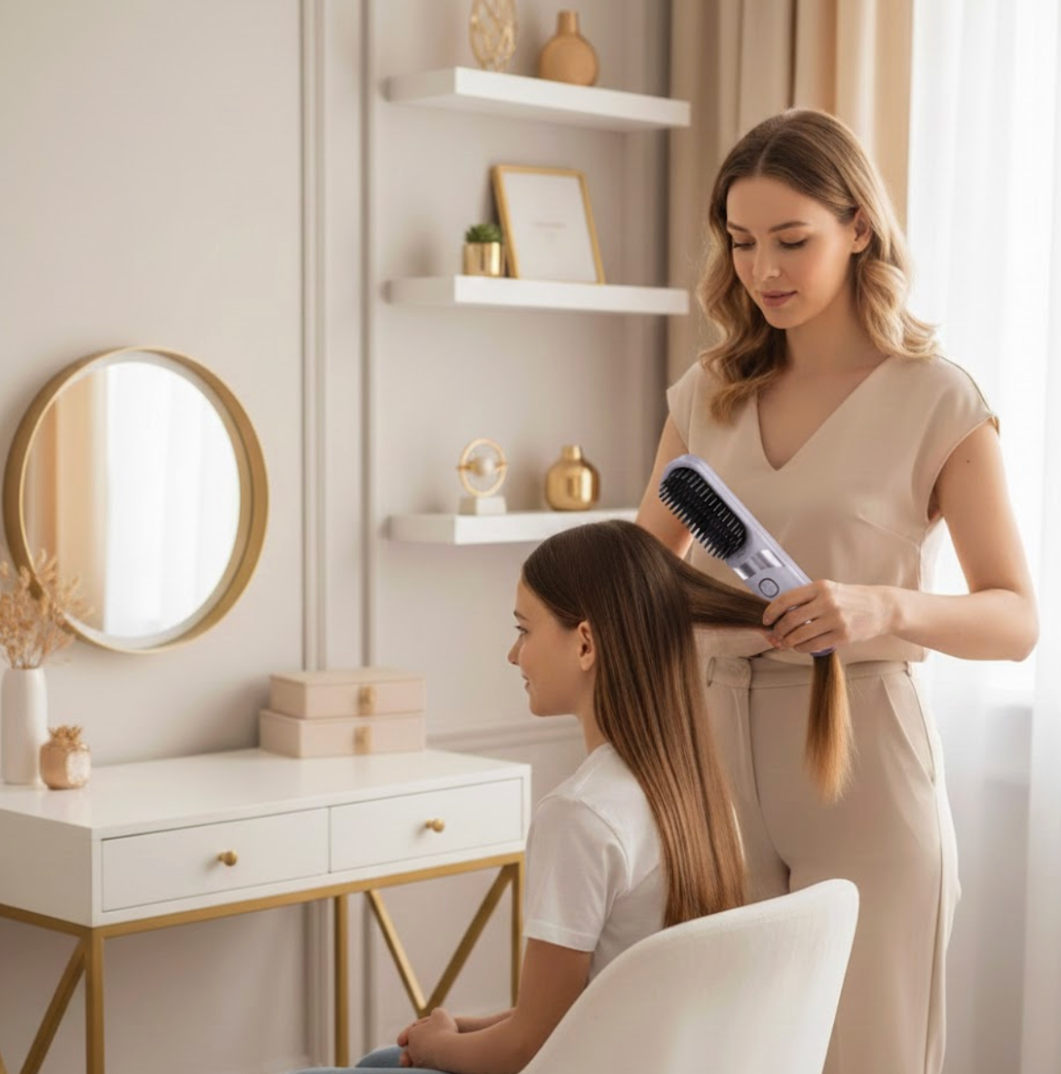 Cordless Hair Straightener Brush