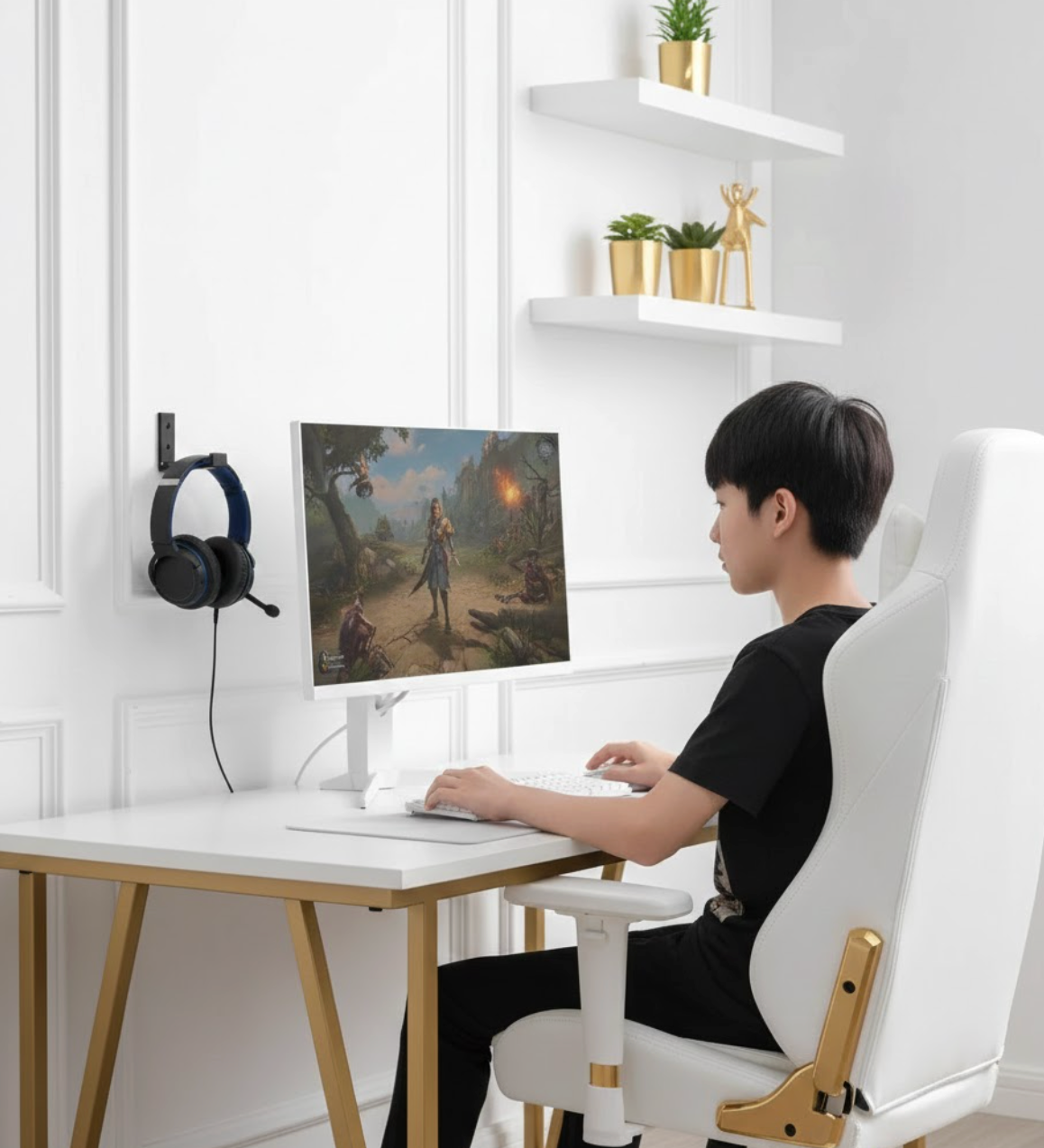 Headphones Stand Foldable Wall Mount